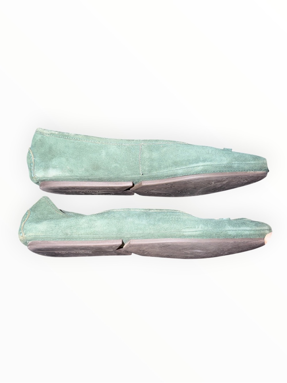 Michael Kors Green Suede MK Emblem Ballet Flats - Picture 3 of 7